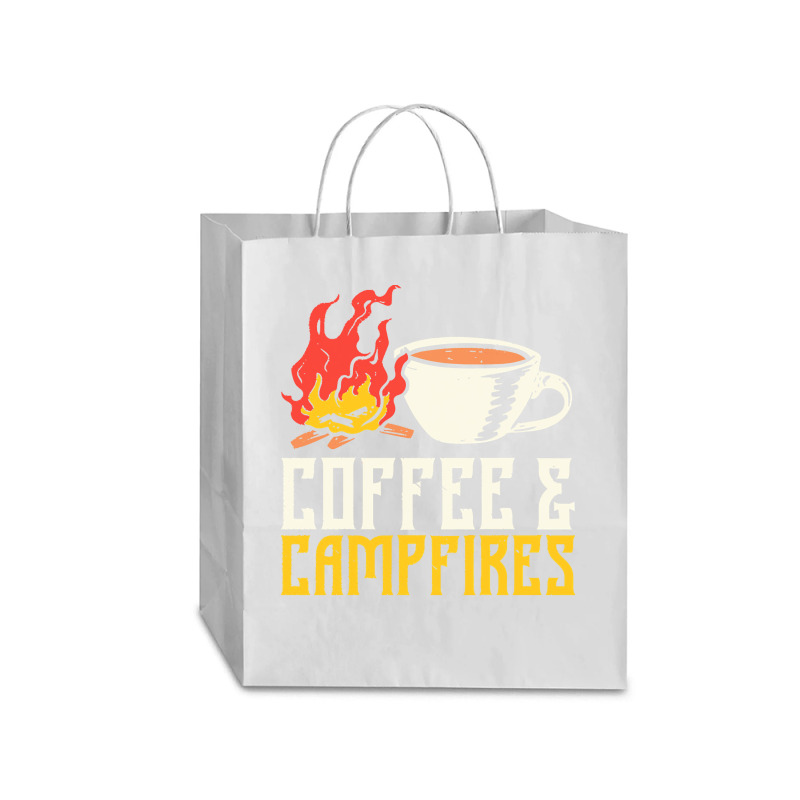 Campfire T  Shirt Coffee And Campfires T  Shirt Traveler Paper Bag -13 X 6 X 15 3/4 | Artistshot