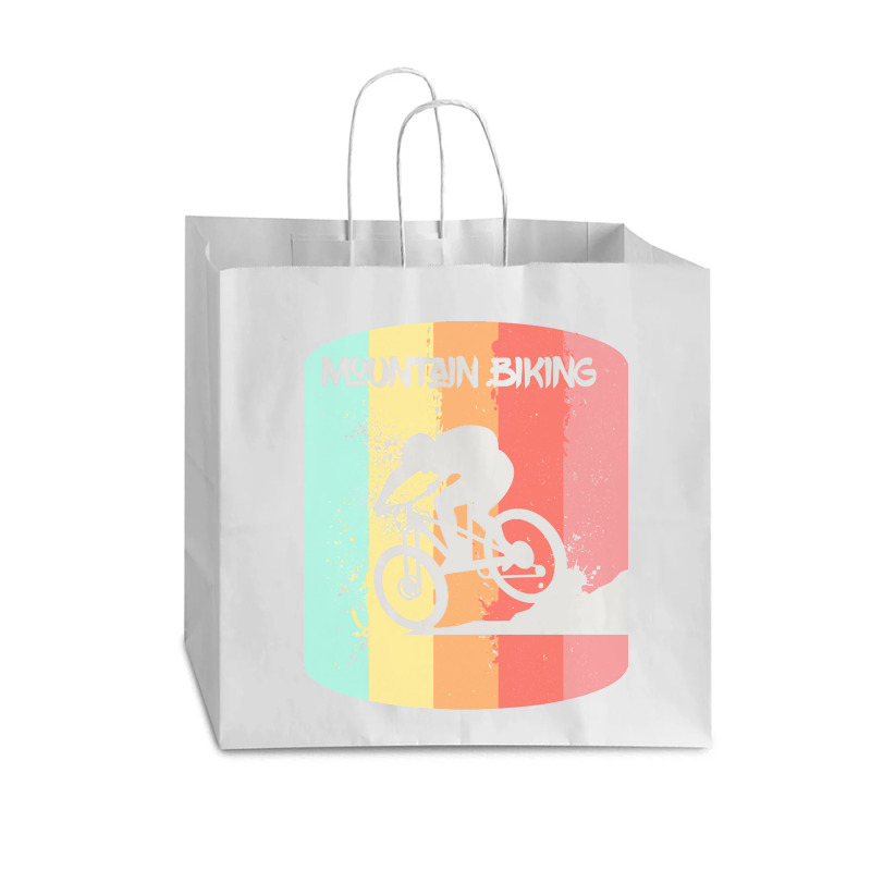 Mountain Bike For Men T  Shirt Vintage Mountain Biking Cycling T  Shir Vogue Paper Bag - 16 X 6 X 12 | Artistshot