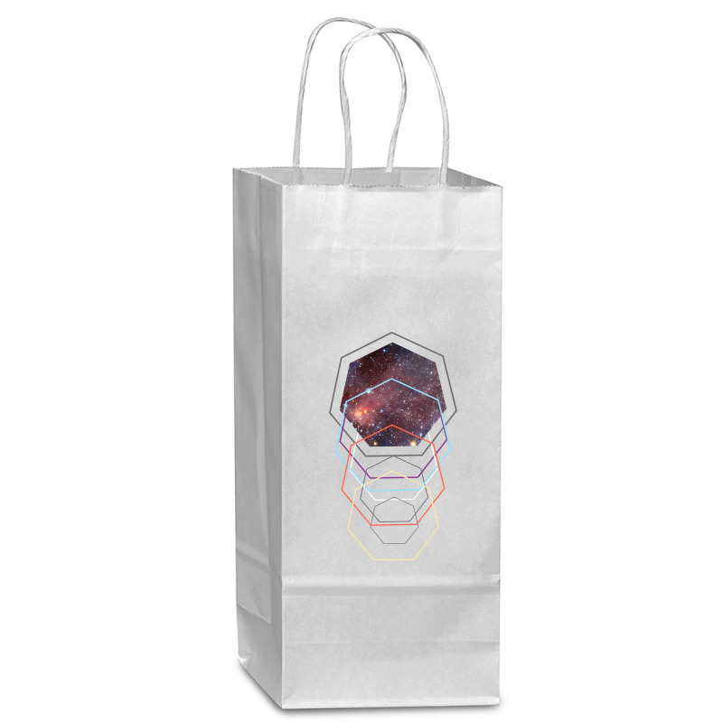 Geometric Space Flight Autopilot Wine Paper Bag - 5 1/2 X 3 1/4 X 13 | Artistshot