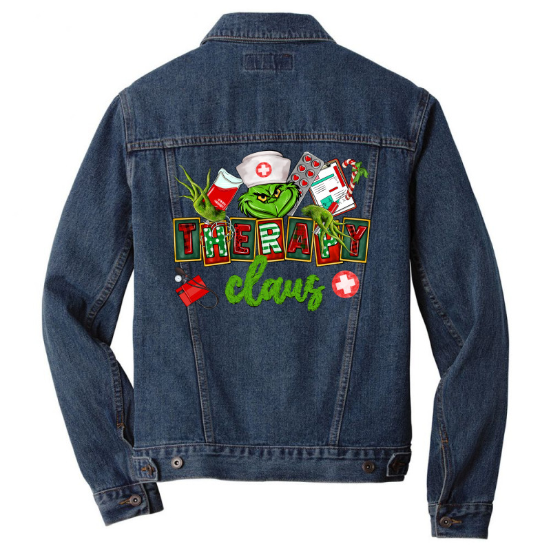 Therapy Claus Men Denim Jacket by CowGirlArtShop | Artistshot