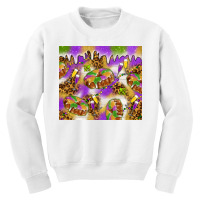 Mardi Gras With King Cake Youth Sweatshirt | Artistshot