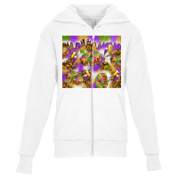 Mardi Gras With King Cake Youth Zipper Hoodie | Artistshot