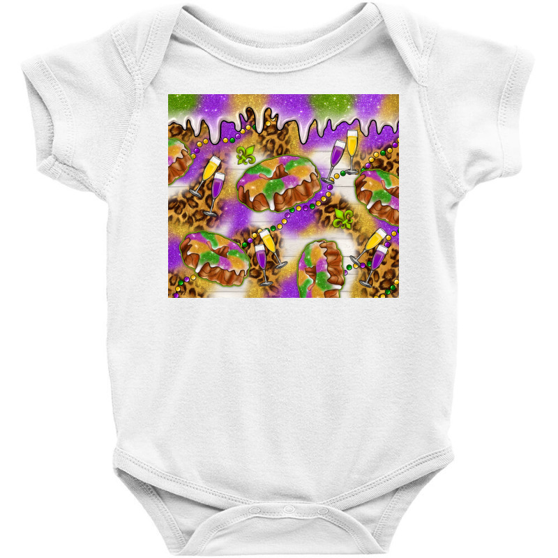 Mardi Gras With King Cake Baby Bodysuit | Artistshot