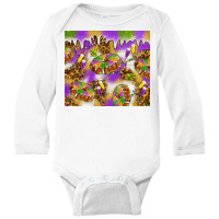 Mardi Gras With King Cake Long Sleeve Baby Bodysuit | Artistshot