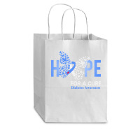 Diabetes Awareness T  Shirt Hope For A Cure  Butterfly Gift Diabetes A Cub Paper Bag - 8 X 4 1/2 X 10 1/4 | Artistshot