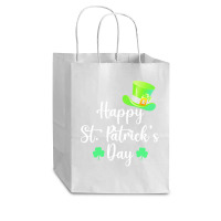 St Patricks Day T  Shirt Happy St. Patrick's Day Green T  Shirt Cub Paper Bag - 8 X 4 1/2 X 10 1/4 | Artistshot