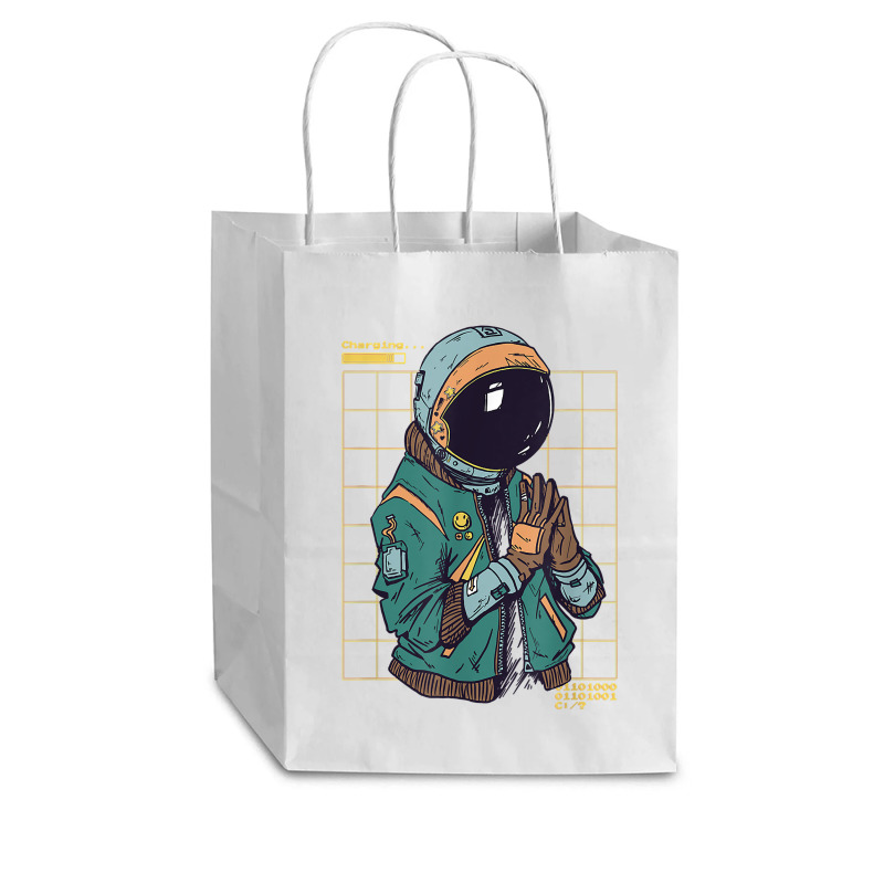 Astronaut Space Travel Retro Aesthetic Streetwear T Shirt Cub Paper Bag - 8 X 4 1/2 X 10 1/4 | Artistshot