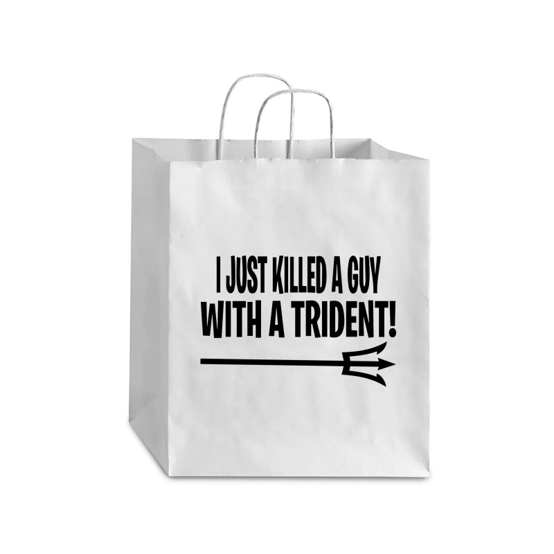 I Just Killed A Guy With A Trident! Debie Paper Bag - 10 X 5 X 13 | Artistshot