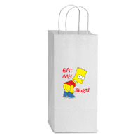 Eat My Shorts Double Wine Paper Bag - 6 1/2 X 3 1/2 X 12 3/8 | Artistshot