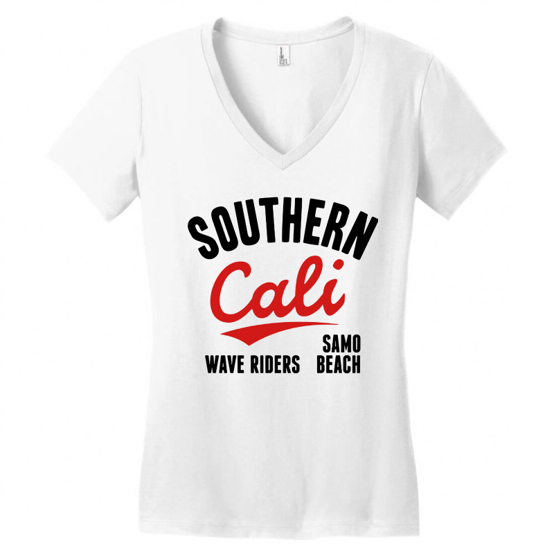 Southern California Wave Riders Women's V-Neck T-Shirt by ardylanda | Artistshot