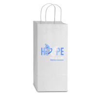 Diabetes Awareness T  Shirt Hope For A Cure  Butterfly Gift Diabetes A Double Wine Paper Bag - 6 1/2 X 3 1/2 X 12 3/8 | Artistshot