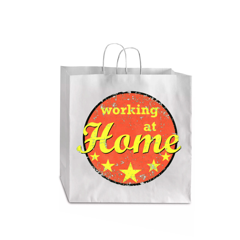 Working At Home   Online Jumbo Paper Bag - 18 X 7 X 18 3/4 | Artistshot