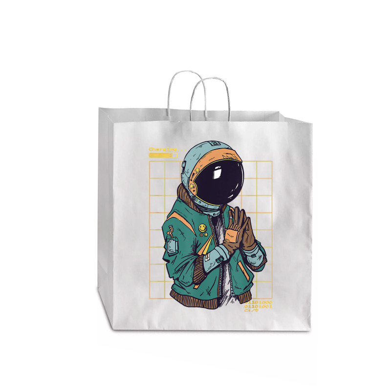 Astronaut Space Travel Retro Aesthetic Streetwear T Shirt Jumbo Paper Bag - 18 X 7 X 18 3/4 | Artistshot