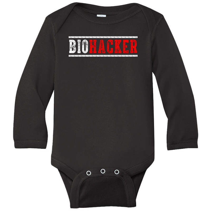 Biohacker Vintage Long Sleeve Baby Bodysuit | Artistshot