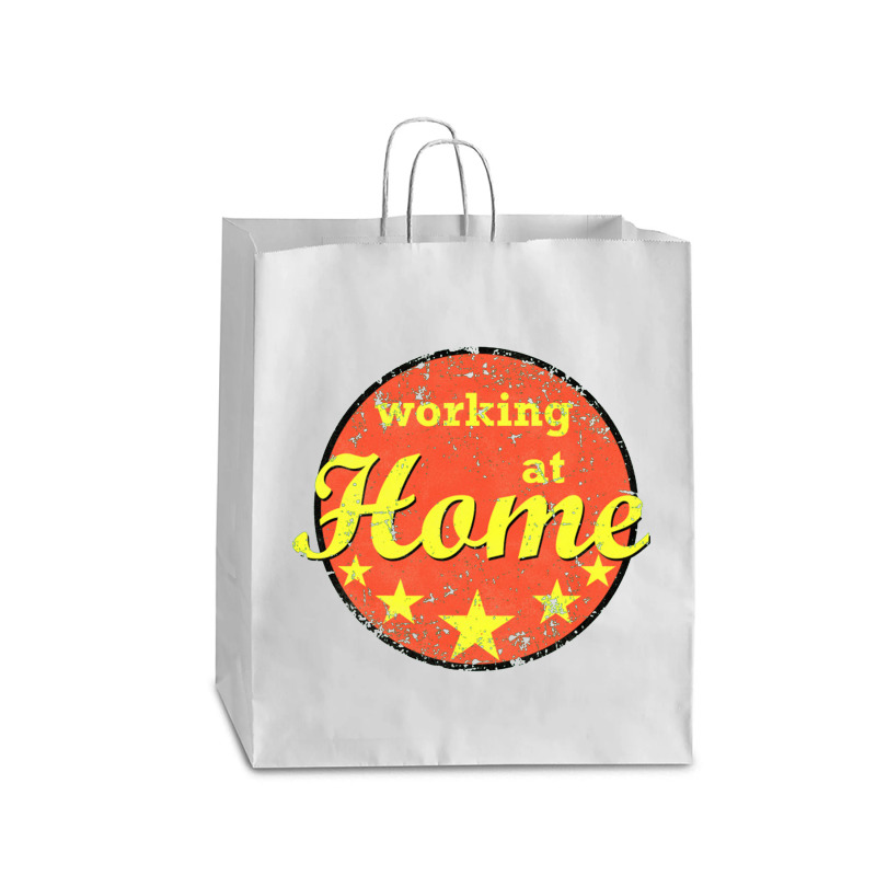 Working At Home   Online Queen Paper Bag - 16 X 6 X 19 1/4 | Artistshot