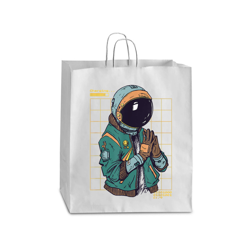 Astronaut Space Travel Retro Aesthetic Streetwear T Shirt Queen Paper Bag - 16 X 6 X 19 1/4 | Artistshot