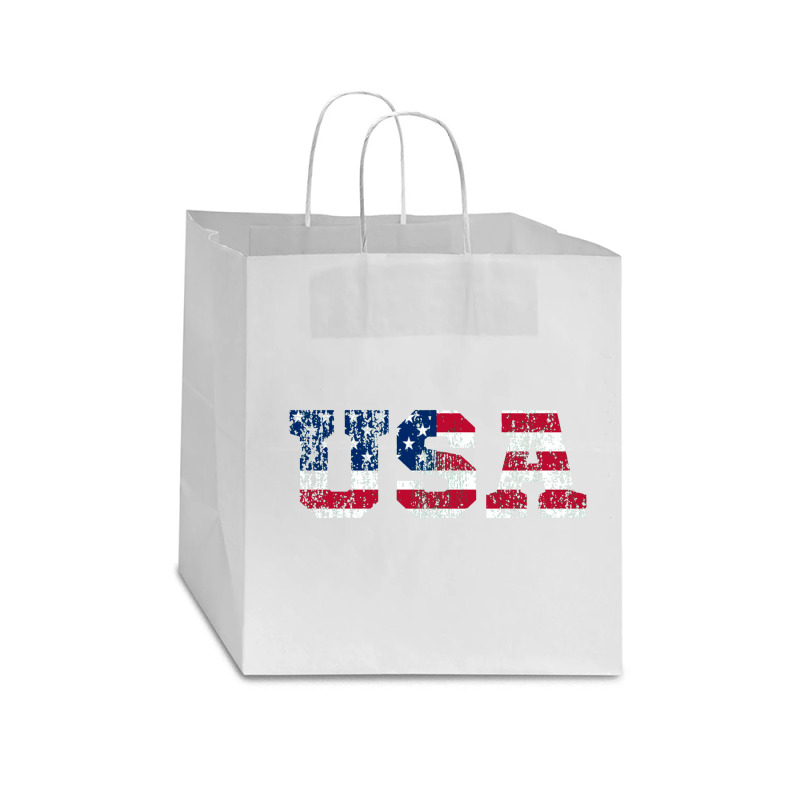 Usa Gift Star Paper Bag - 13 X 7 X 13 | Artistshot