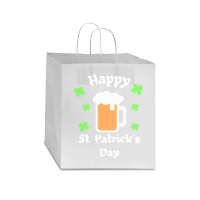 St Patricks Day T  Shirt Happy St Patricks Day Star Paper Bag - 13 X 7 X 13 | Artistshot