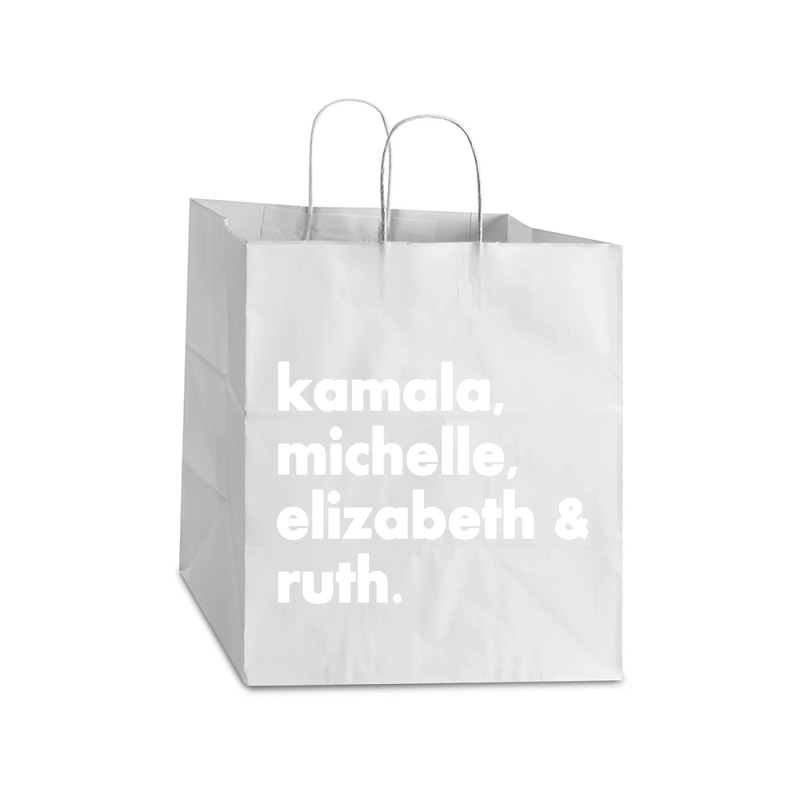 Kamala Michelle Rbg Elizabeth Ruth Take Out Paper Bag - 14 X 10 X 15 1/2 | Artistshot