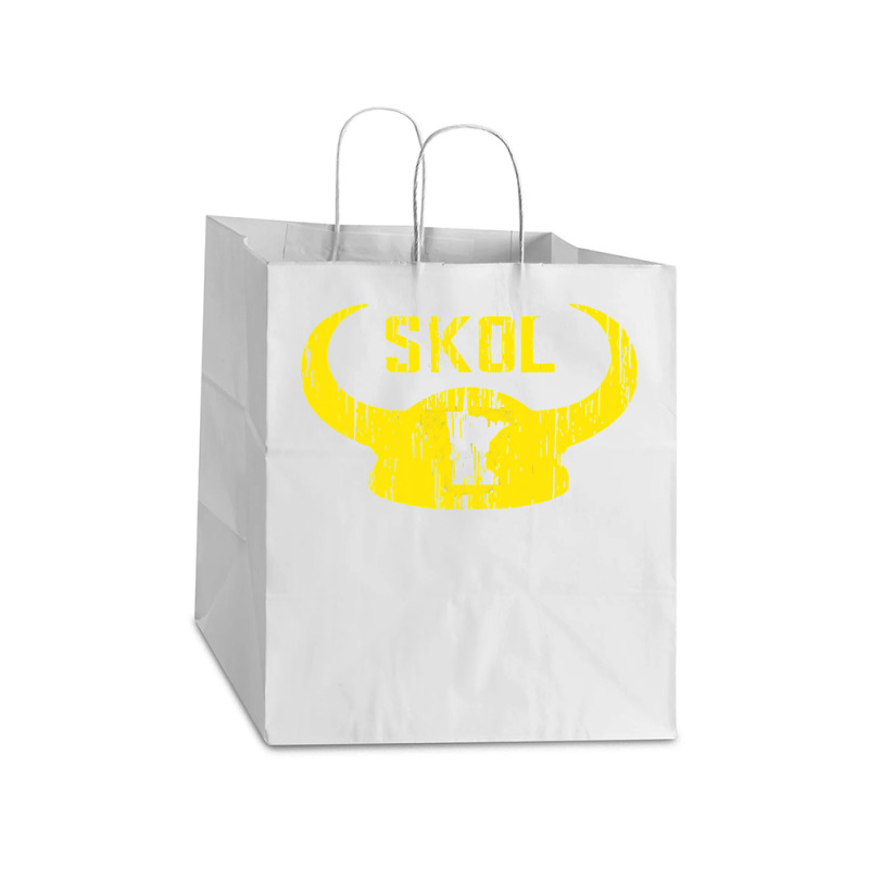 Skol Shirt Nordic Scandinavian Warrior Viking Helmet T Shirt Take Out Paper Bag - 14 X 10 X 15 1/2 | Artistshot