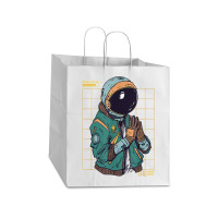 Astronaut Space Travel Retro Aesthetic Streetwear T Shirt Take Out Paper Bag - 14 X 10 X 15 1/2 | Artistshot