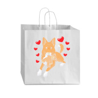 Bedouin Sheepdog T  Shirt Canaan Dog With Stuffed Animal And Hearts T Vogue Paper Bag - 16 X 6 X 12 | Artistshot