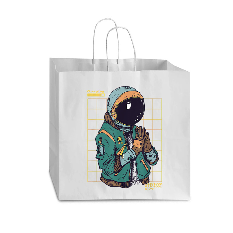 Astronaut Space Travel Retro Aesthetic Streetwear T Shirt Vogue Paper Bag - 16 X 6 X 12 | Artistshot