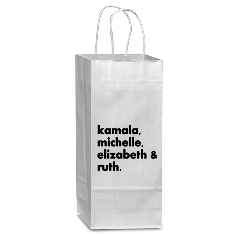 Kamala Michelle Rbg Elizabeth Ruth Wine Paper Bag - 5 1/2 X 3 1/4 X 13 | Artistshot