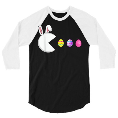 Video Game Bunny Eggs Easter Gamer Kids Boys Men Gaming T Shirt 3/4 Sleeve Shirt Designed By Bsharron