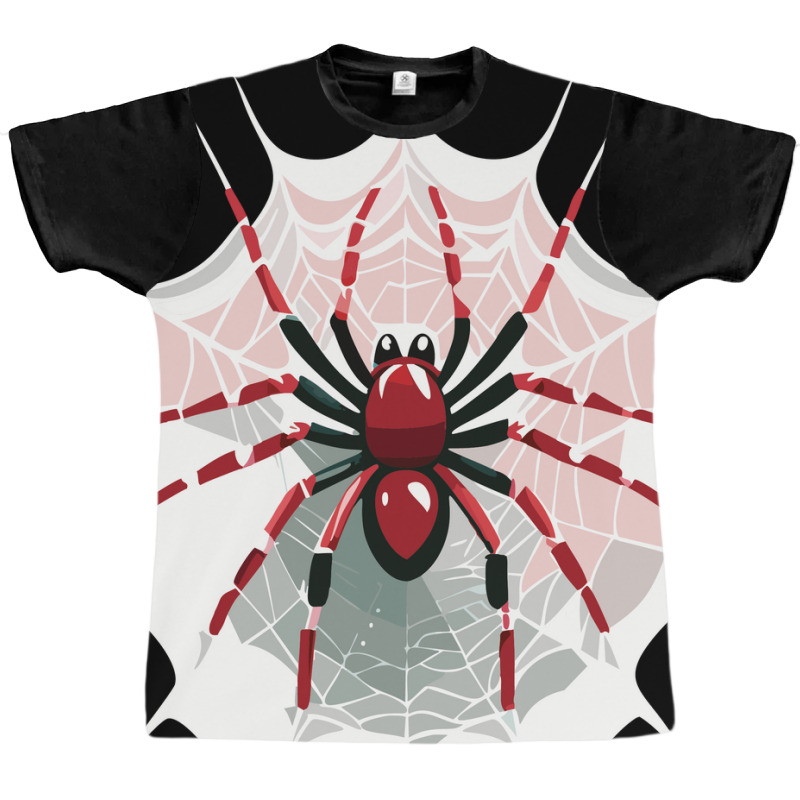 Red Wild Spider Object Graphic T-shirt by afographic | Artistshot