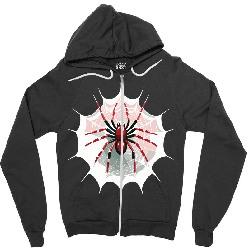 Red Wild Spider Object Zipper Hoodie by afographic | Artistshot