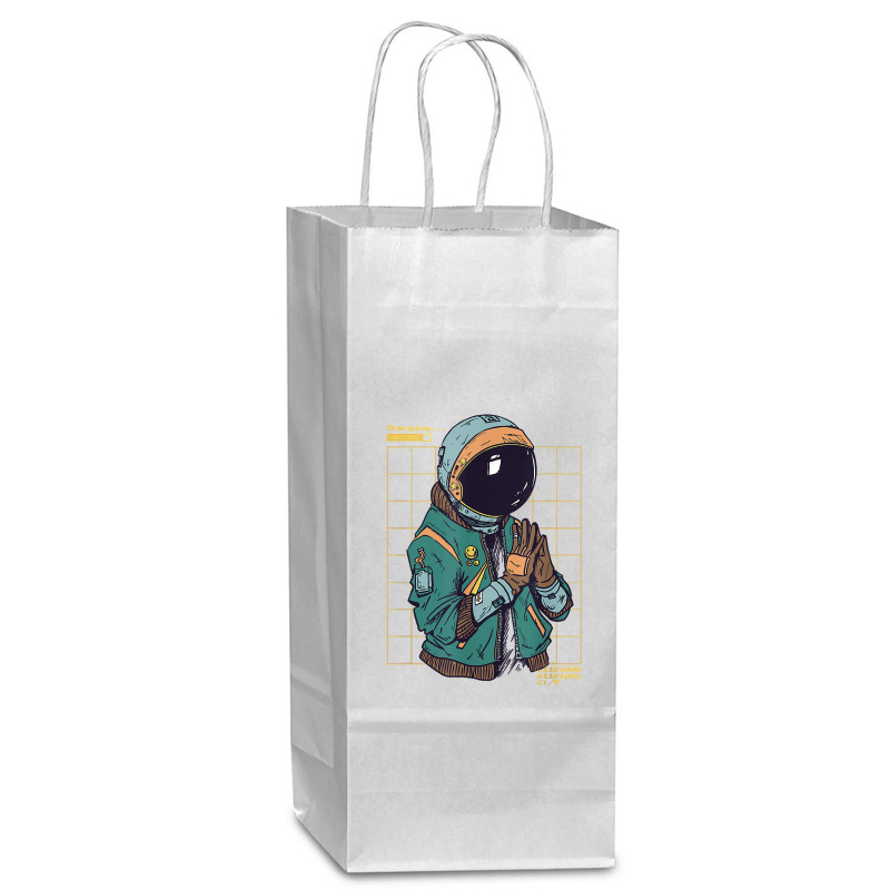 Astronaut Space Travel Retro Aesthetic Streetwear T Shirt Wine Paper Bag - 5 1/2 X 3 1/4 X 13 | Artistshot