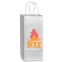 Camping T  Shirt Camp Camping Camper Campfire Campsite Hiking Gift T Wine Paper Bag - 5 1/2 X 3 1/4 X 13 | Artistshot