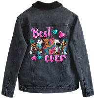 Best Mom Ever Afro Woman Unisex Sherpa-lined Denim Jacket | Artistshot