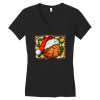 Basketball Christmas Women's V-neck T-shirt | Artistshot