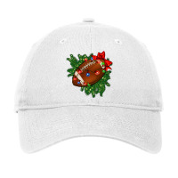 American Football Christmas With Lights And Ribbon Adjustable Cap | Artistshot