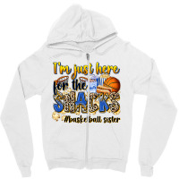 Im Just Here For The Snacks Basketball Sister Zipper Hoodie | Artistshot