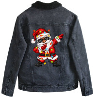 Afro Dabbing Santa Unisex Sherpa-lined Denim Jacket | Artistshot