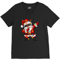 Afro Dabbing Santa V-neck Tee | Artistshot