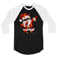 Afro Dabbing Santa 3/4 Sleeve Shirt | Artistshot