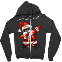 Afro Dabbing Santa Zipper Hoodie | Artistshot