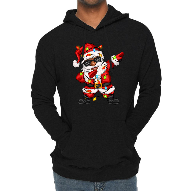 Afro Dabbing Santa Lightweight Hoodie | Artistshot