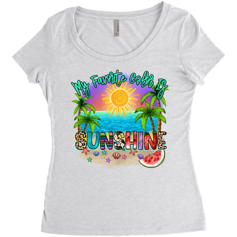 My Favorite Color Is Sunshine Women's Triblend Scoop T-shirt by NancyCooperArtShop | Artistshot