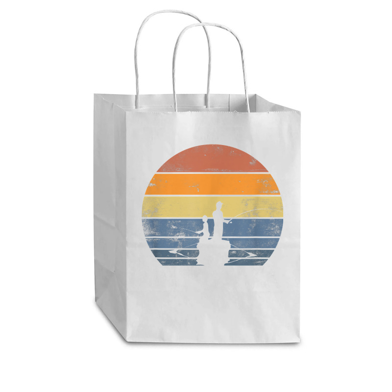 Father And Son Matching Shirts Fishing Partners Gift T Shirt Cub Paper Bag - 8 X 4 1/2 X 10 1/4 | Artistshot