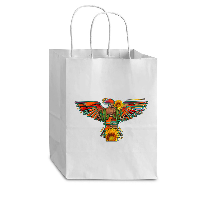 Thunderbird  Wild Soul With Sunflower Serape Aztec Cub Paper Bag - 8 X 4 1/2 X 10 1/4 | Artistshot