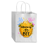 He Or She Mommy To Bee Gender Reveal Bee Lovers T Shirt Cub Paper Bag - 8 X 4 1/2 X 10 1/4 | Artistshot