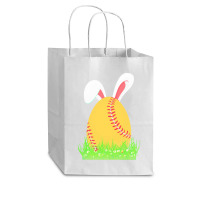 Easter Day T  Shirt Cute Easter Softball Bunny Ears Egg Bunny Lover Gi Cub Paper Bag - 8 X 4 1/2 X 10 1/4 | Artistshot