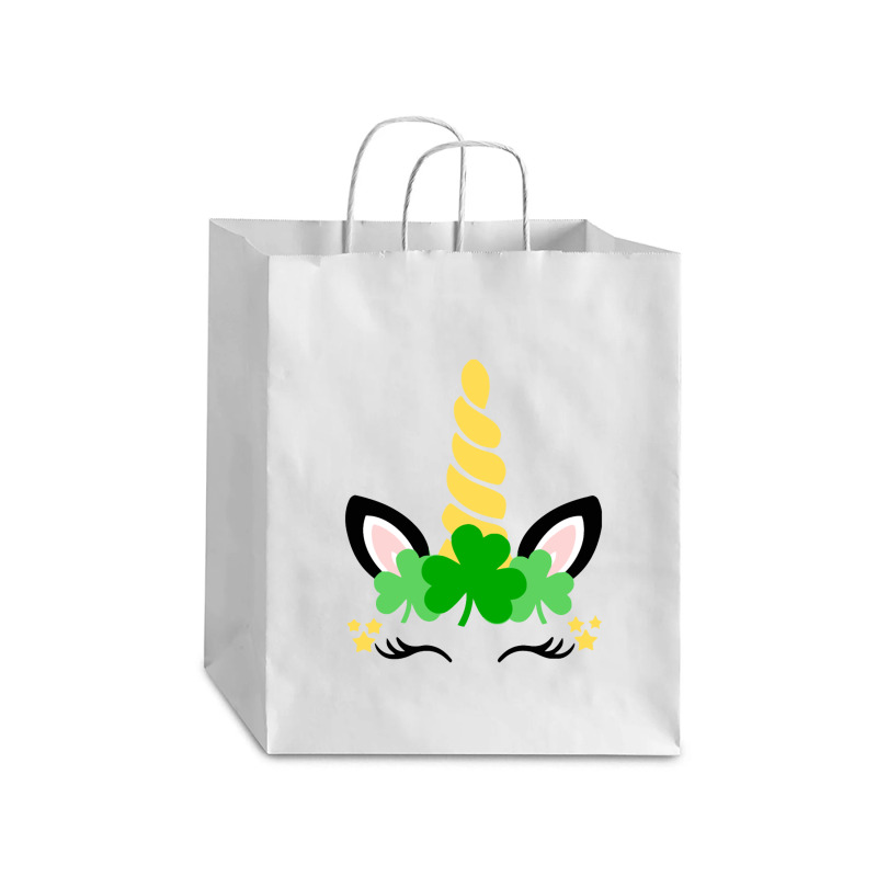 St Patricks Day Unicorn Debie Paper Bag - 10 X 5 X 13 | Artistshot