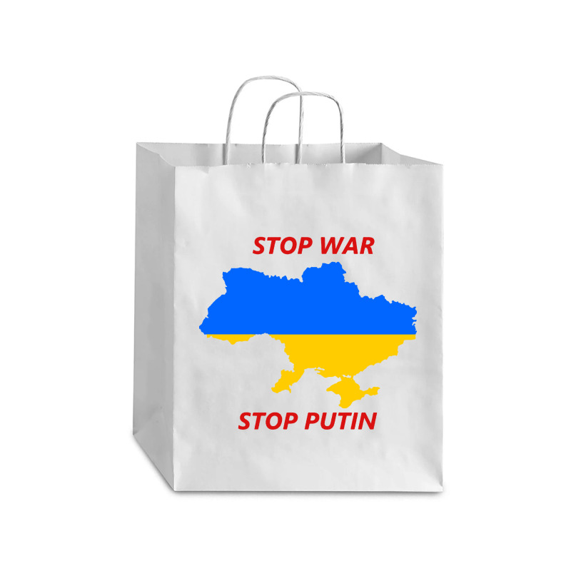 Stop War Stop Putin Debie Paper Bag - 10 X 5 X 13 | Artistshot