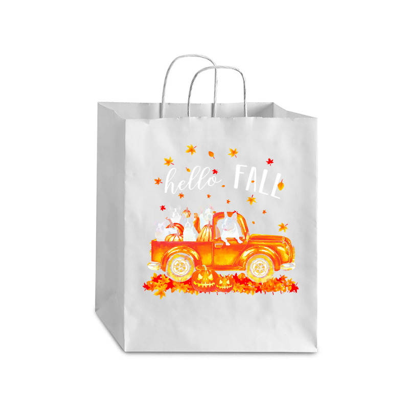 Hello Fall Frenchie In Car Autunm T  Shirt Frenchie Hello Fall   Frenc Debie Paper Bag - 10 X 5 X 13 | Artistshot